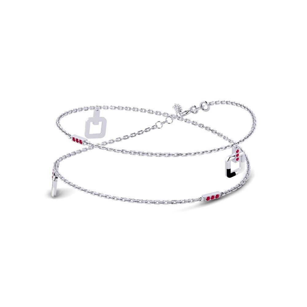 18ct White Gold Ruby Women's Necklace Generate