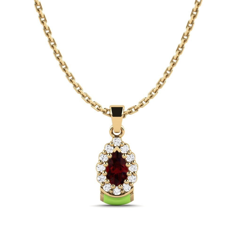 Halo Garnet Necklaces