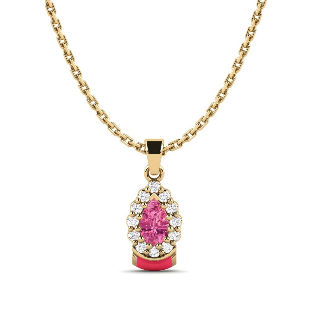 Halo Pink Tourmaline Necklaces