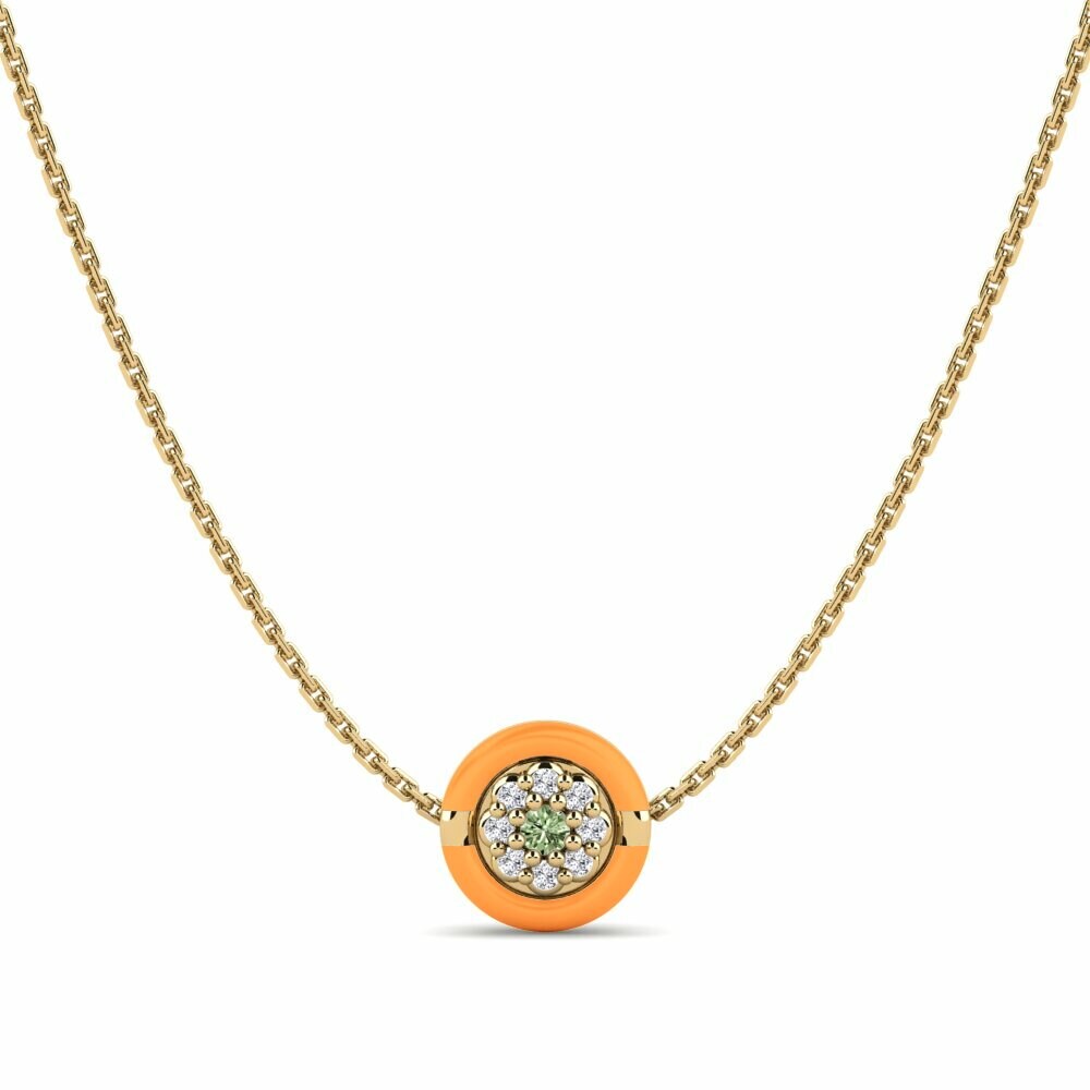Vàng 18K Kim Cương Xanh Lá Cây Mặt dây chuyền nữ Welch