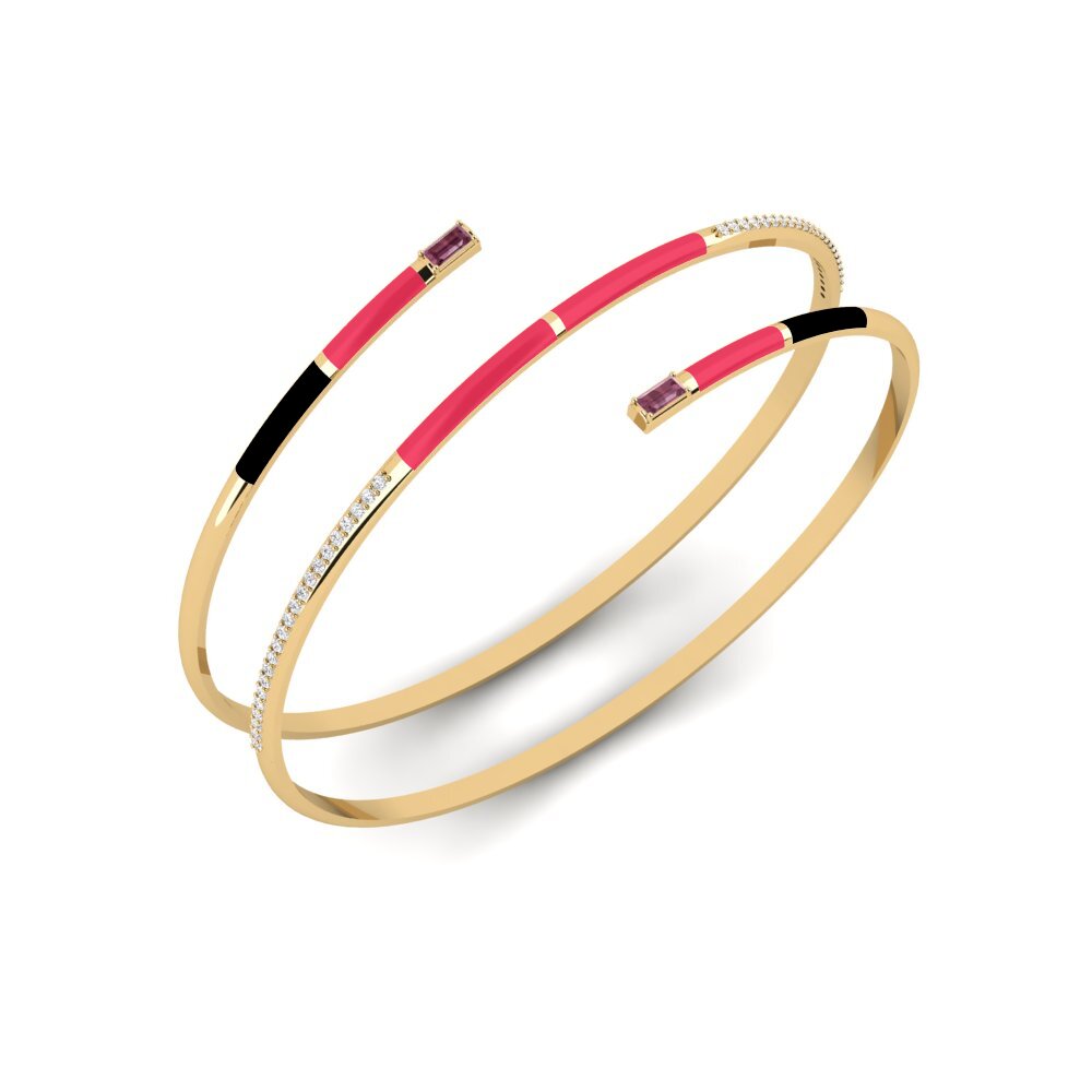Rhodolite Garnet Women's Bracelet Koufonisi