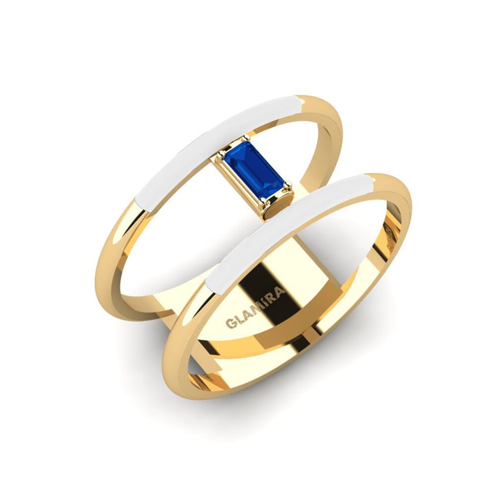 Dunkelblauer Zirkonia Ring Kriti