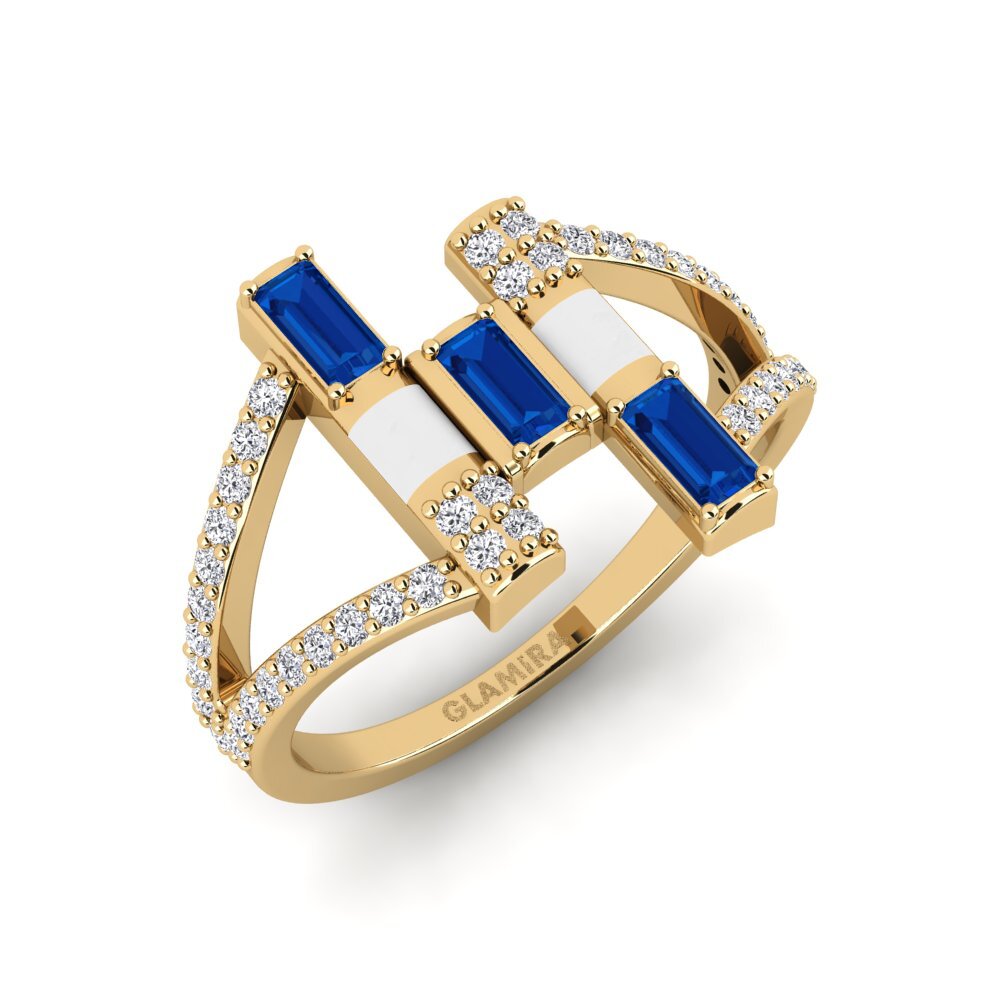 Dunkelblauer Zirkonia Ring Lefkada