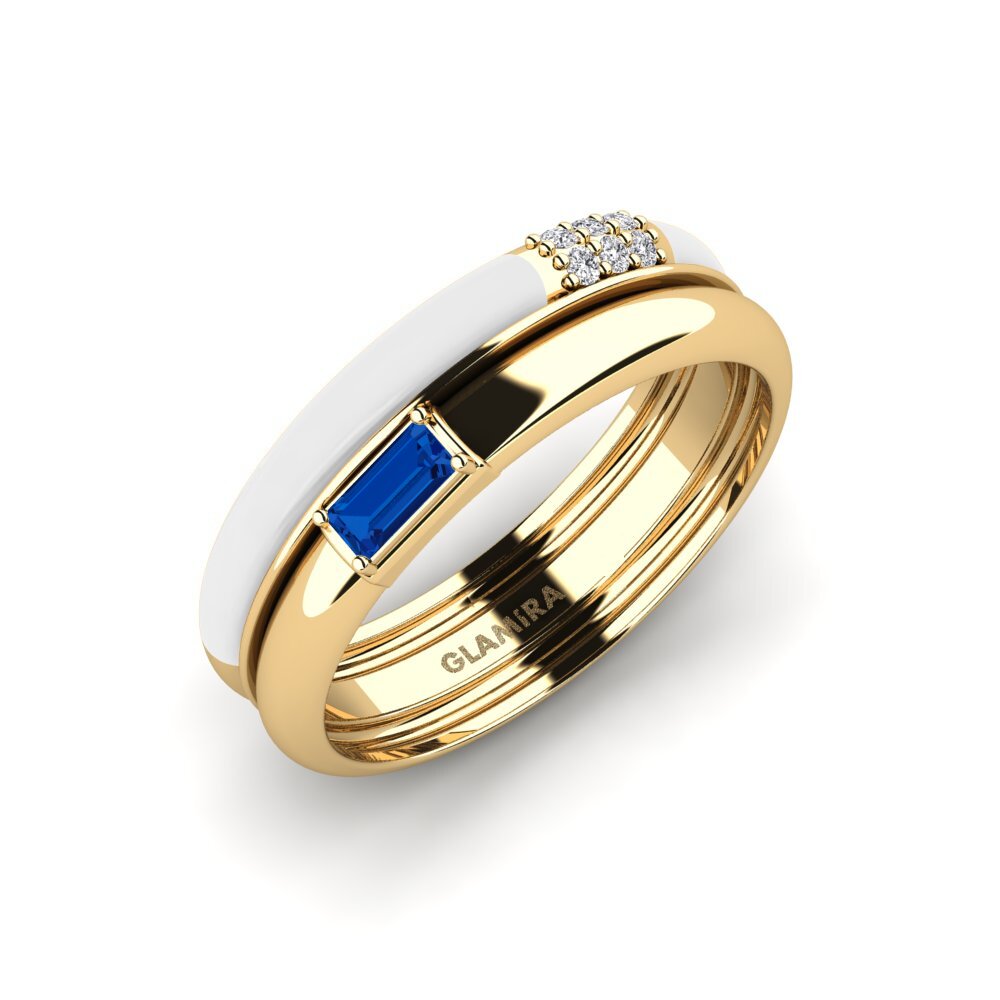 Dunkelblauer Zirkonia Ring Limnos