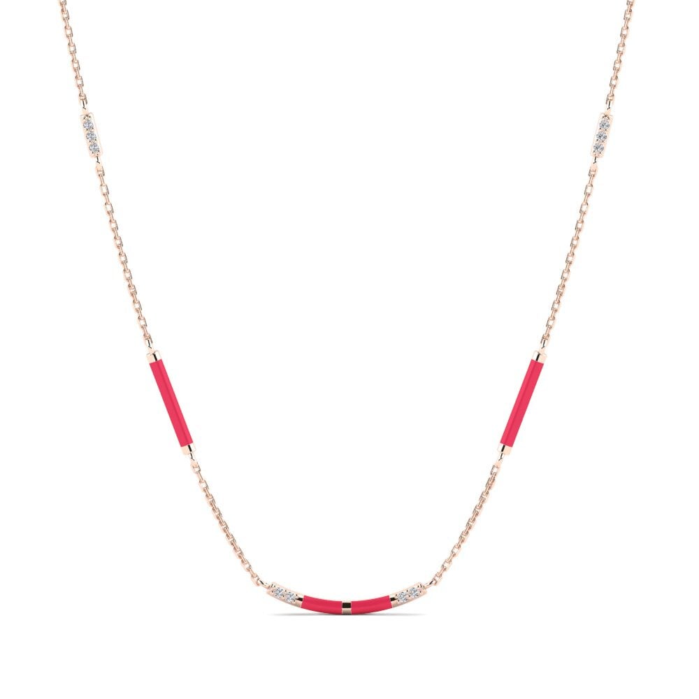 14k Oro Rosa Collar de Mujer Megatzedes