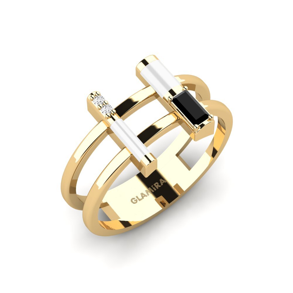 Schwarzer Onyx Ring Milos