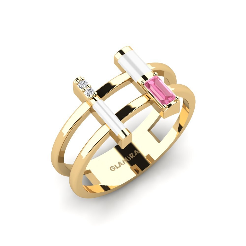 Saphir Rose Bague Milos