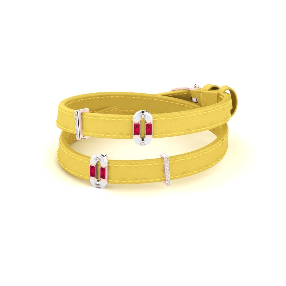 14ct Rose Gold Ruby Women's Bracelet Prasonisi