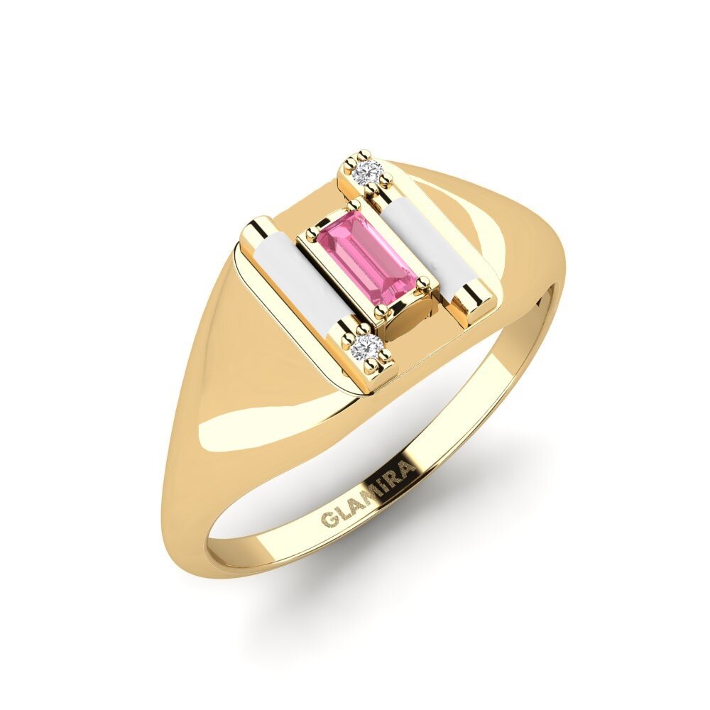 Saphir Rose Bague Skyro