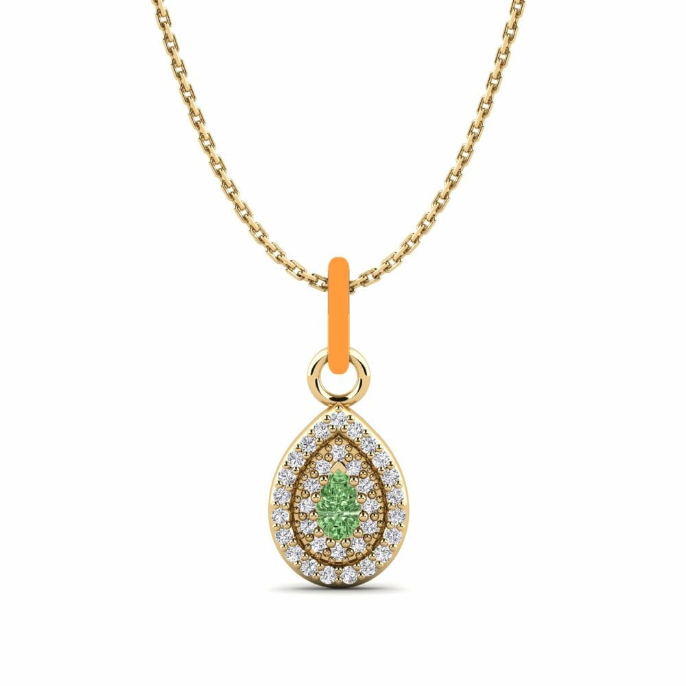 Vàng 18K Kim Cương Xanh Lá Cây Mặt dây chuyền nữ Swink