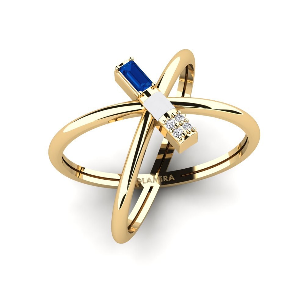Dunkelblauer Zirkonia Ring Tinosa