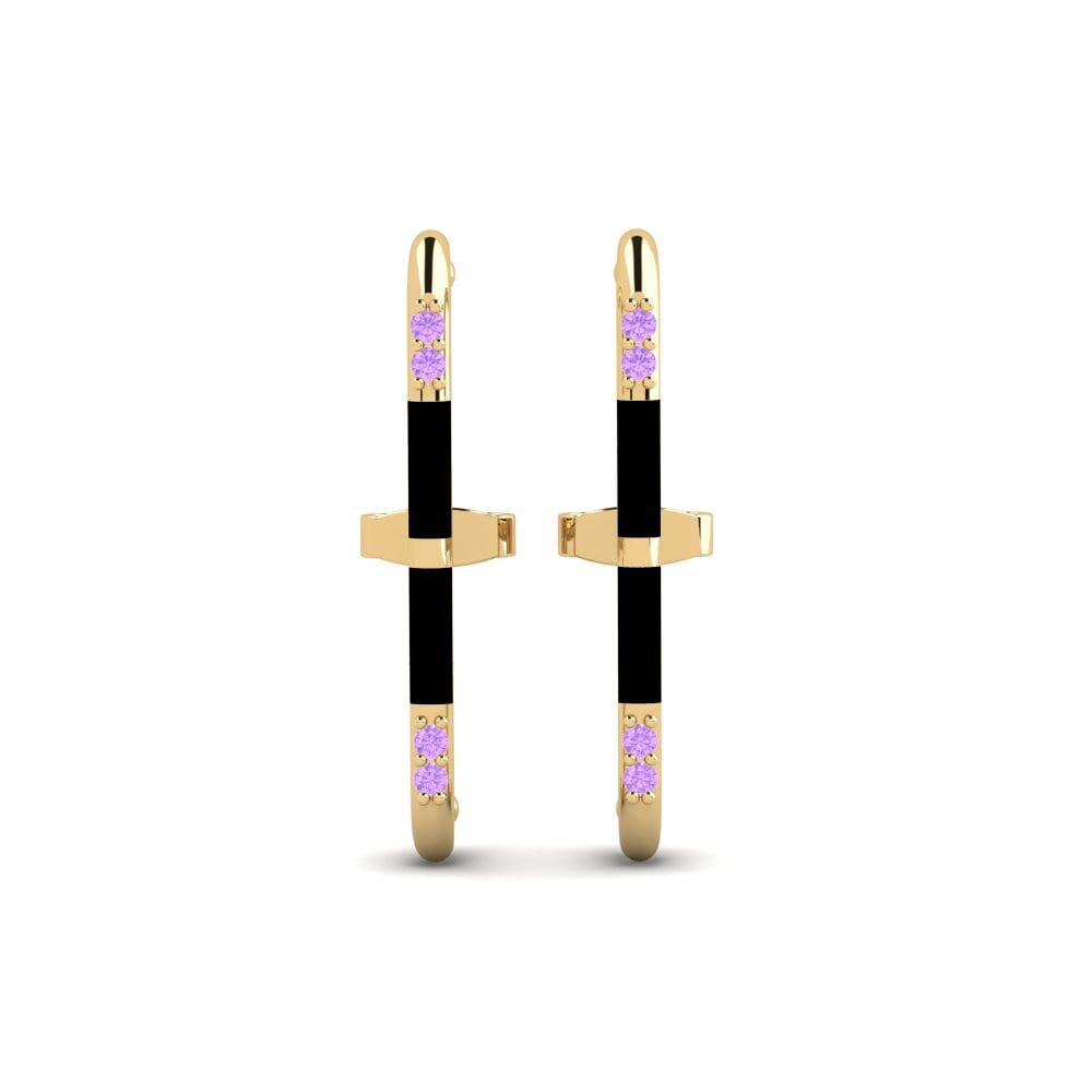 Pendientes Amatista Suspender