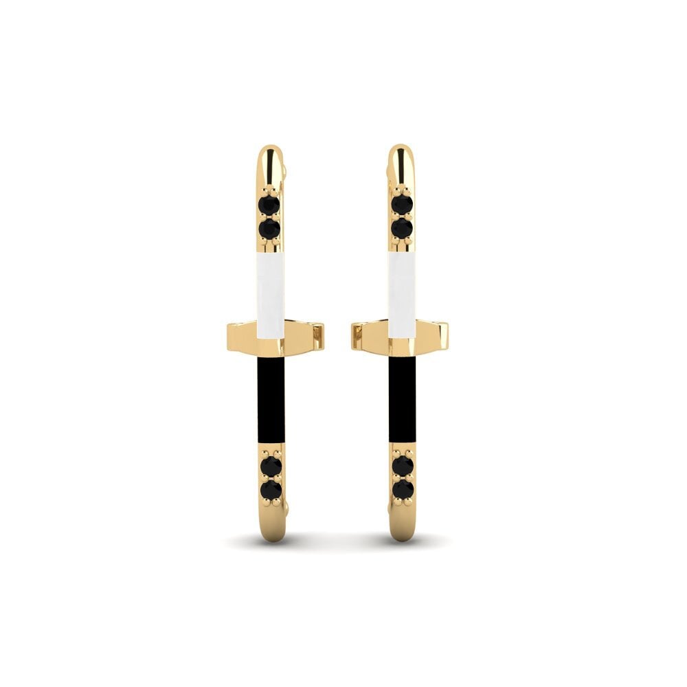 Pendientes Ónix Negro Suspender