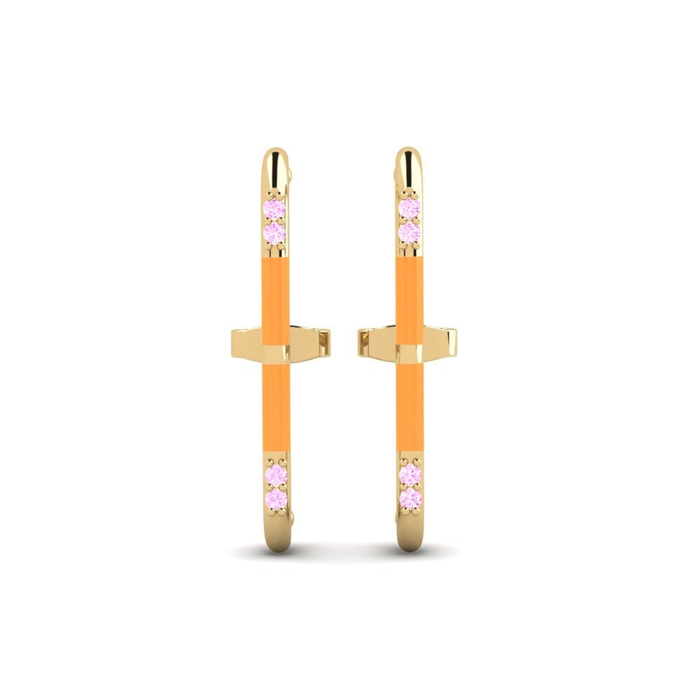 Orecchini Zaffiro Rosa Suspender