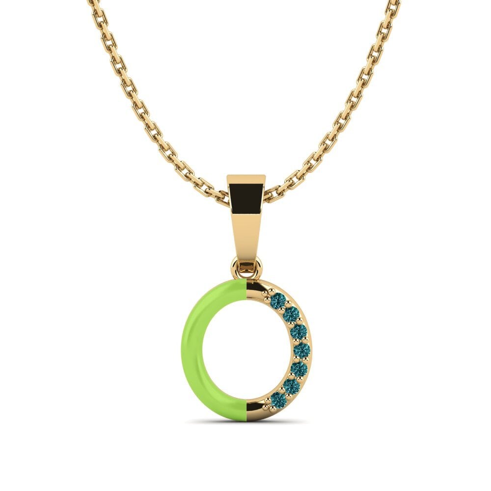 Blauer Diamant Damen anhänger Velopoula - O