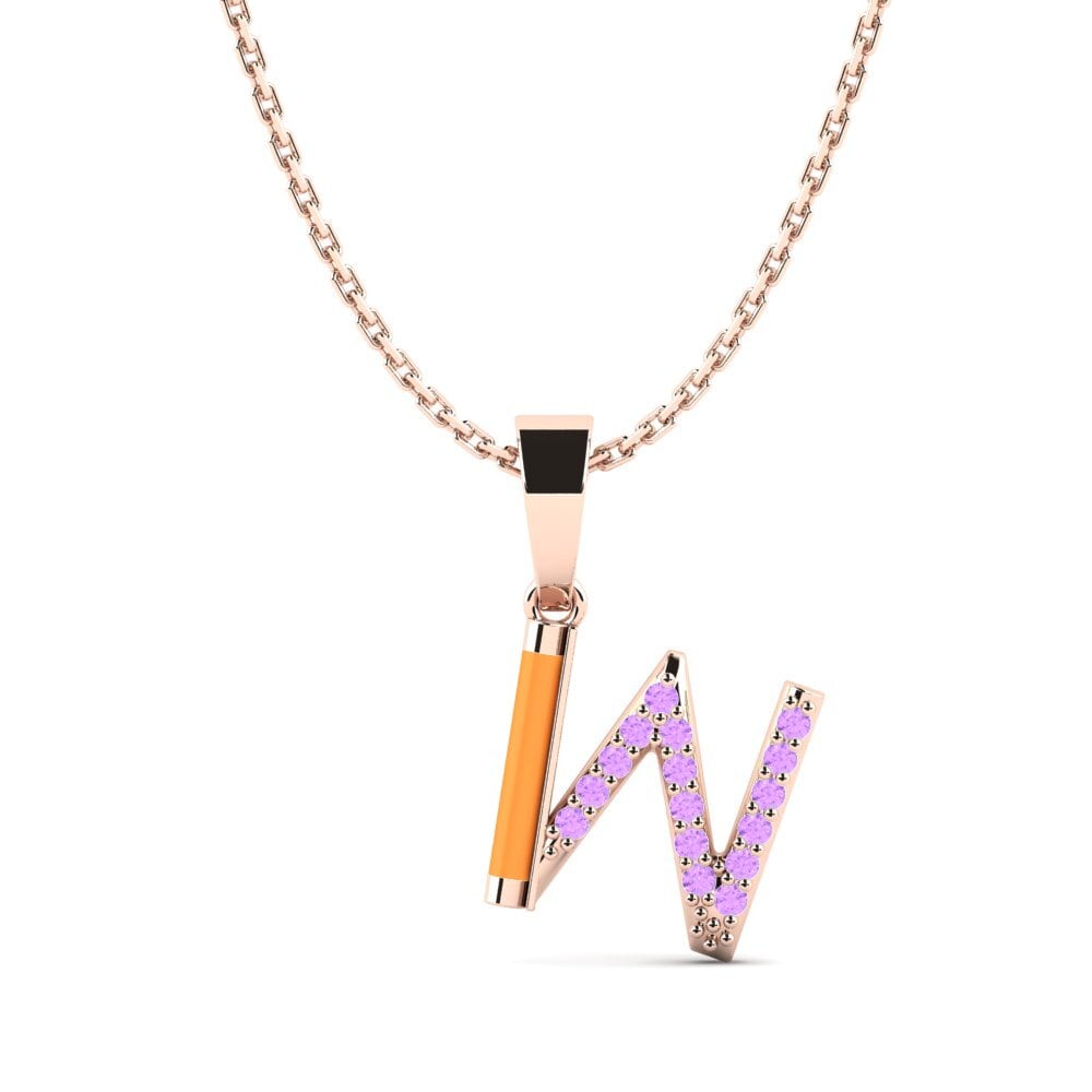 Rotgold 585 Amethyst Damen anhänger Velopoula - W