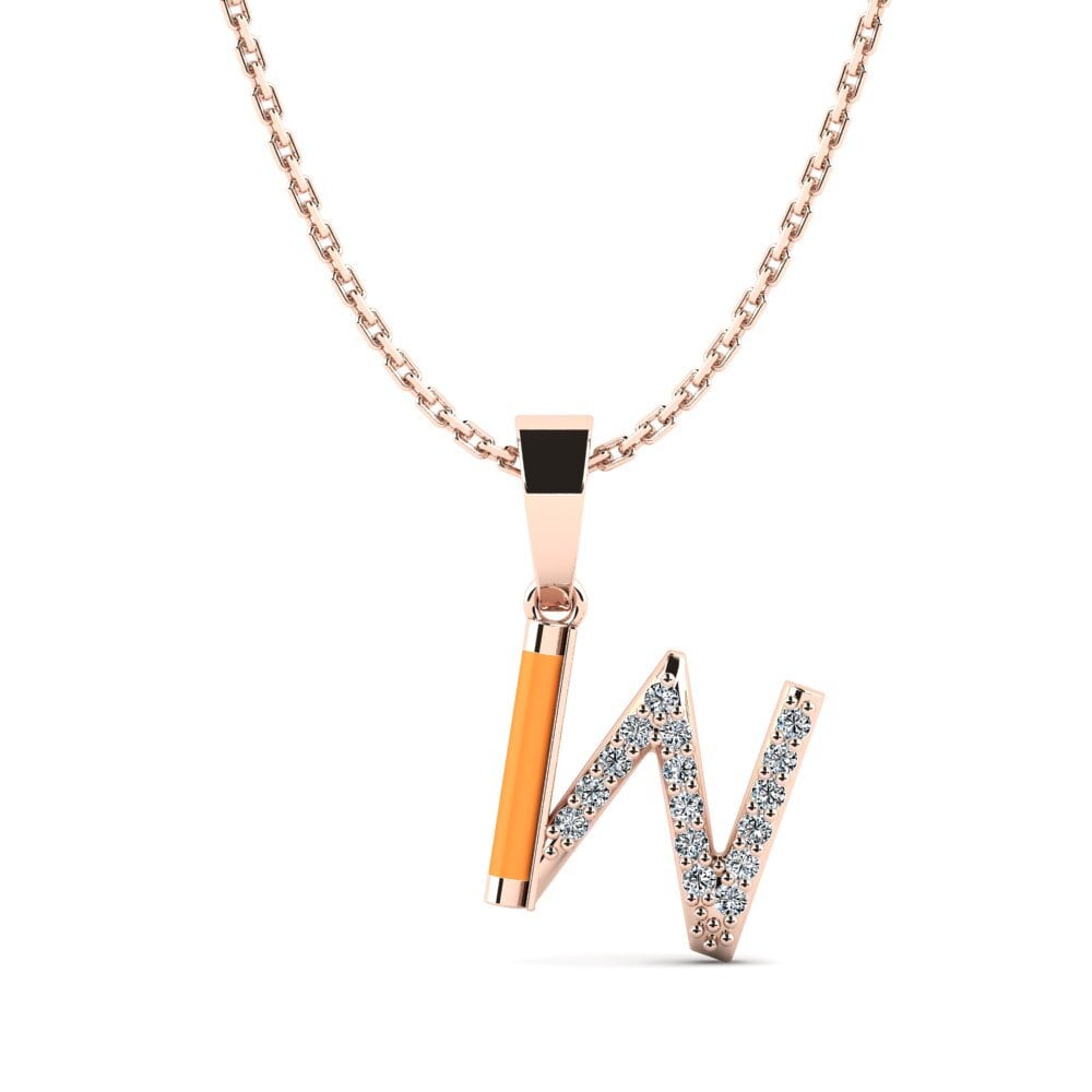 Rotgold 375 Zirkonia Damen anhänger Velopoula - W