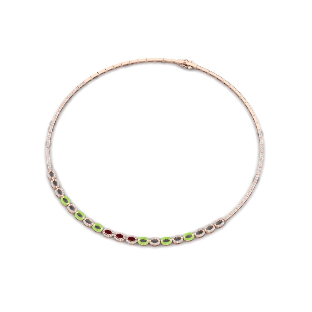 14ct Rose Gold Ruby Collier Walsh