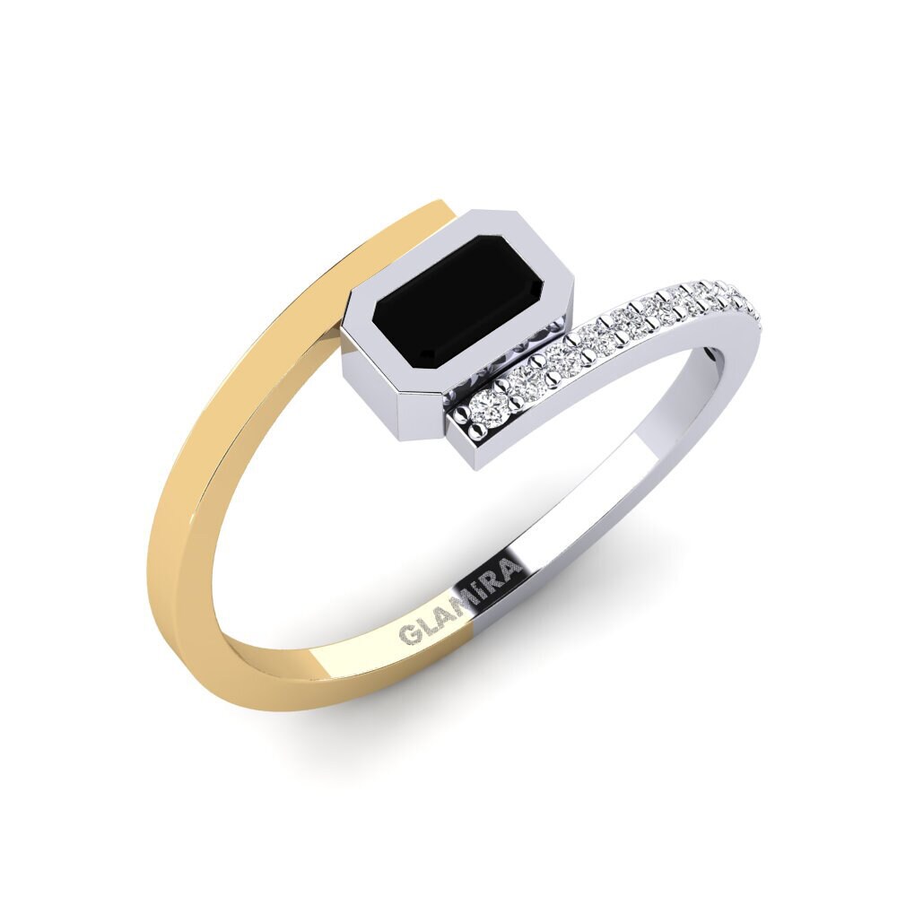 Black Sapphire Engagement Ring Cantillana