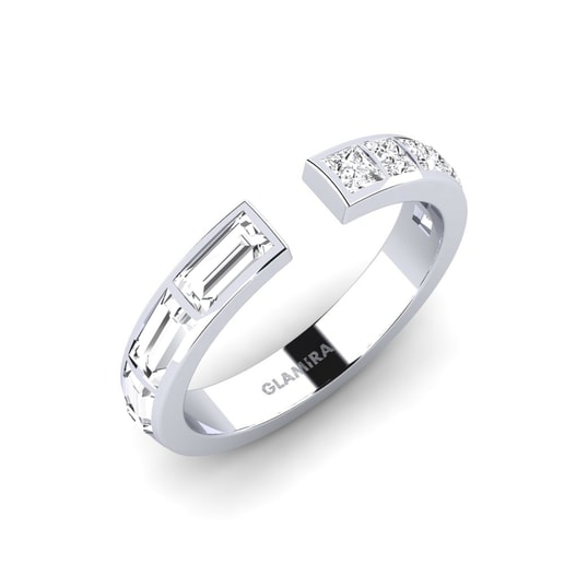 Ring Conseguent 585 White Gold & White Sapphire