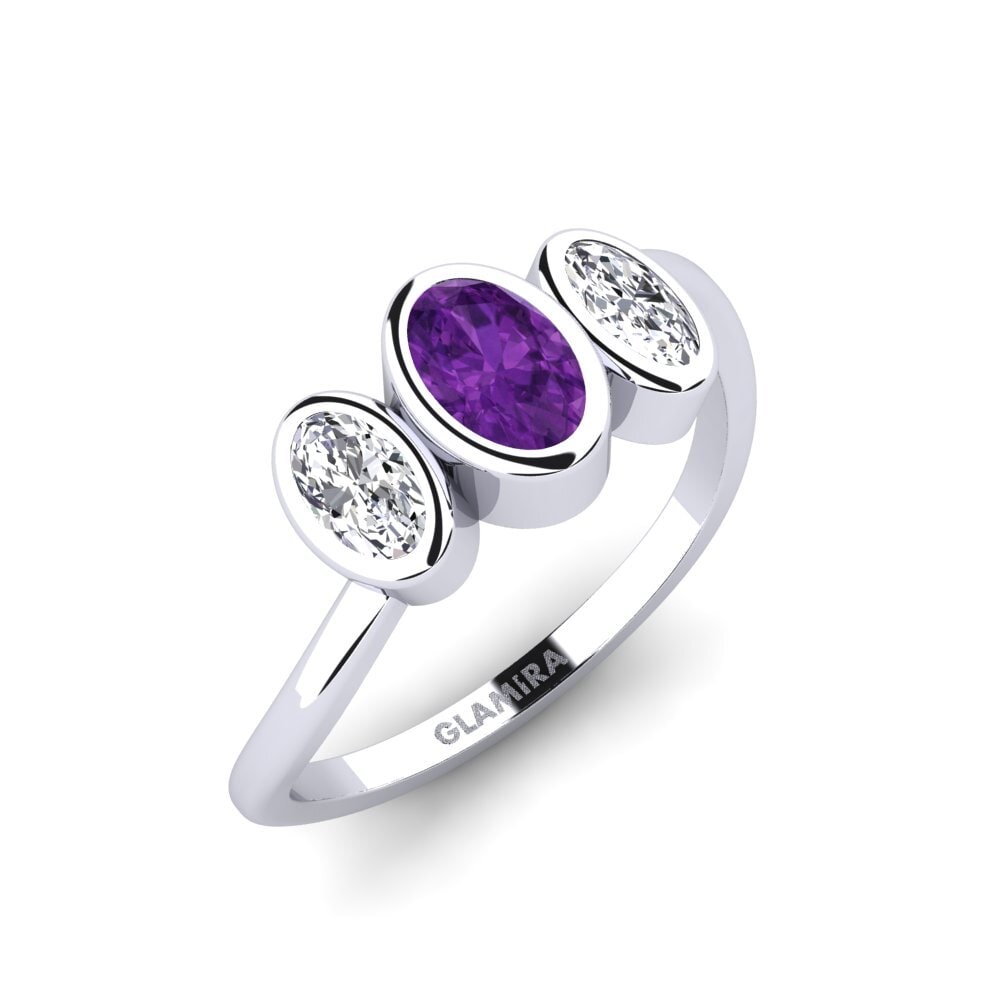 Amethyst Engagement Ring Dim