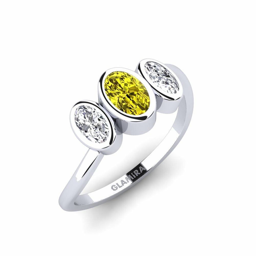 Diamant Jaune Bague de fiançailles Dim