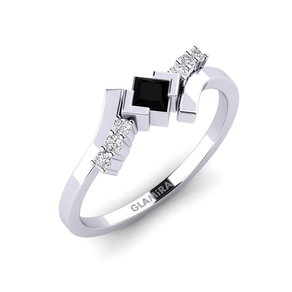 Onyx Noir Bague Finom