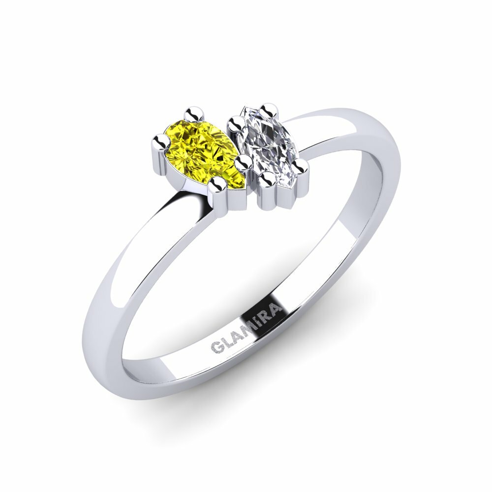Diamant Jaune Bague Gilena