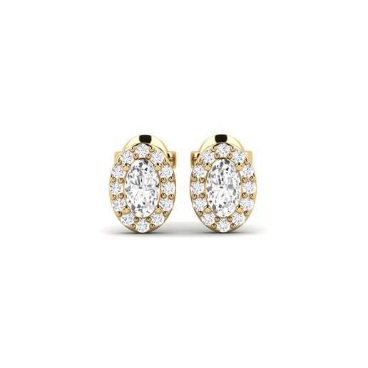 Earring Hinojos 585 Yellow Gold & White Sapphire