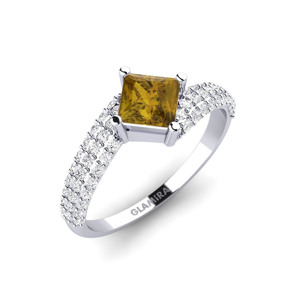 Brown Zircon Engagement Ring Imveste