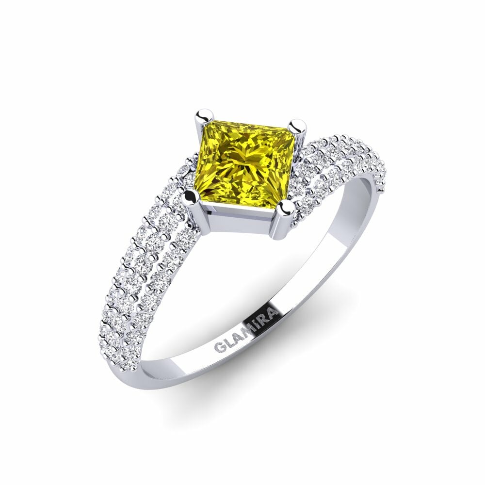 Diamant Jaune Bague de fiançailles Imveste