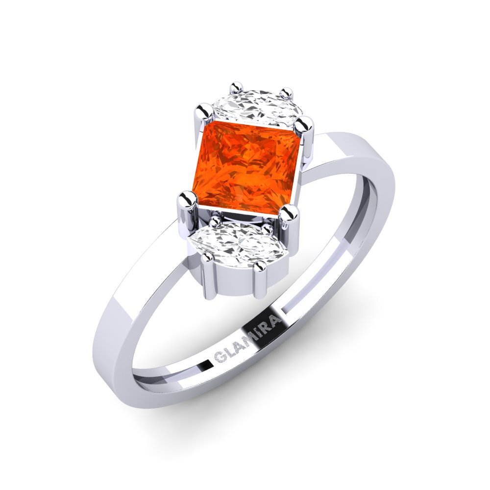 Fire Opal Engagement Ring Kramvonisi
