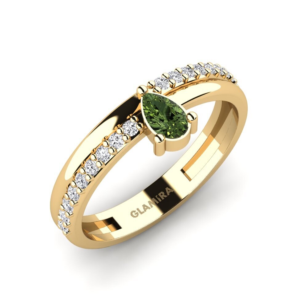Green Sapphire Engagement Ring Lalgaba