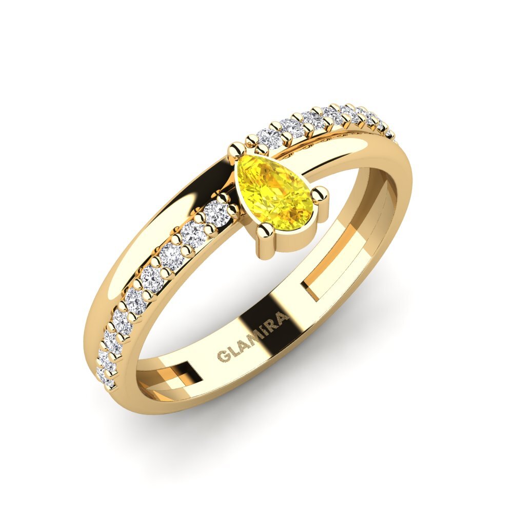 Yellow Sapphire Engagement Ring Lalgaba