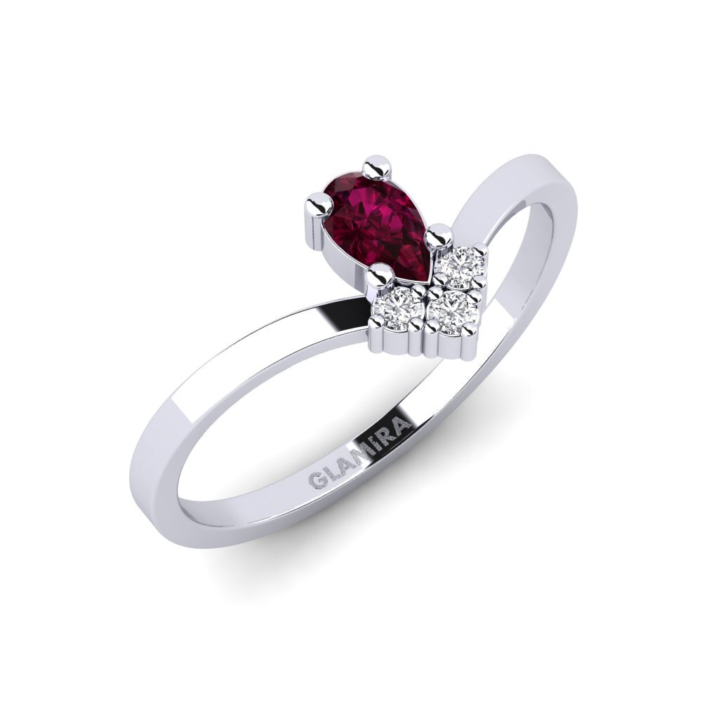Rhodolite Garnet Engagement Ring Laroya