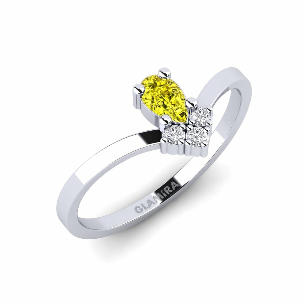 Diamant Jaune Bague de fiançailles Laroya