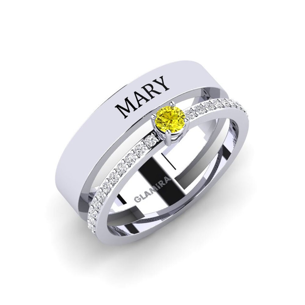 Diamant Jaune Bague Partaloa