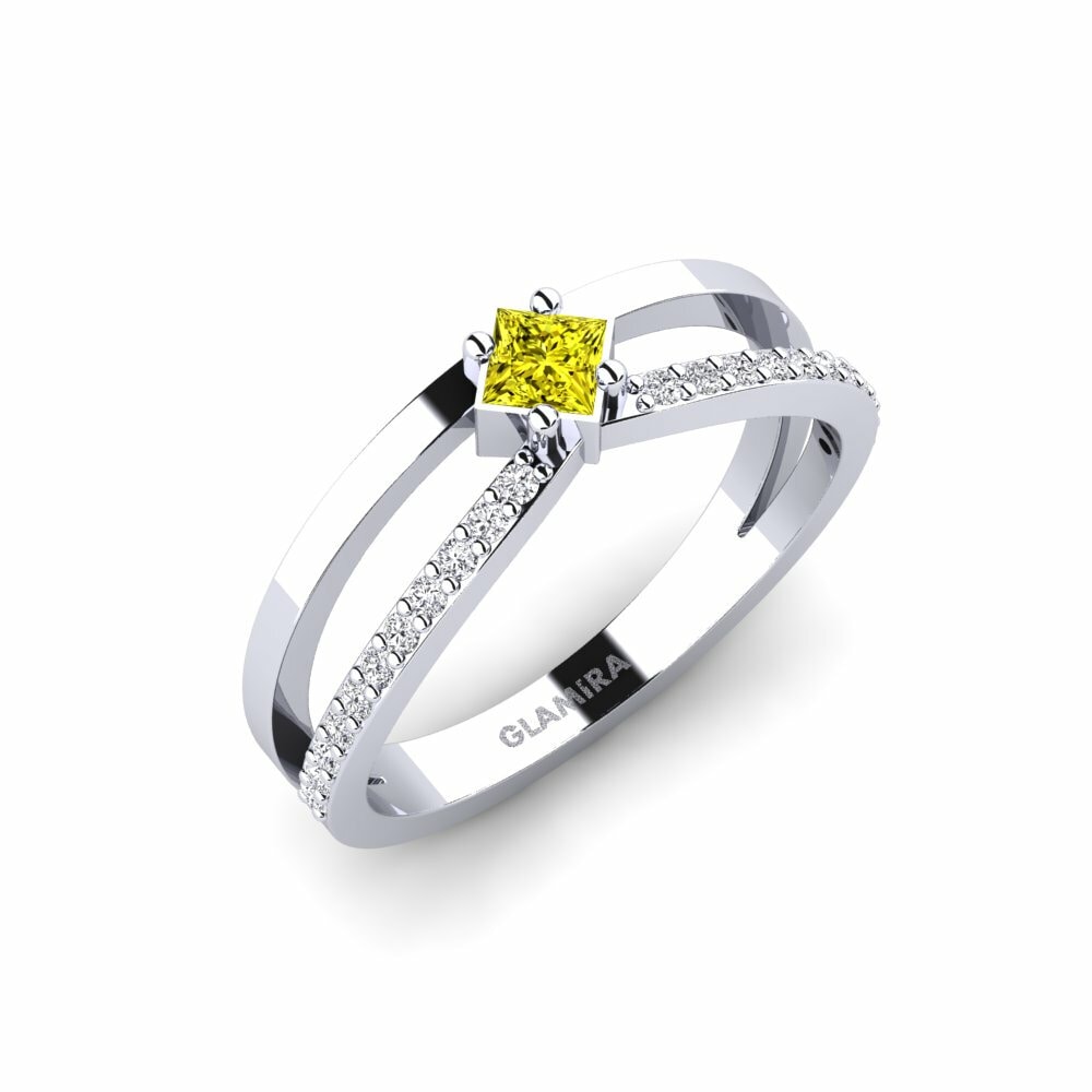 Diamant Jaune Bague de fiançailles Segovia