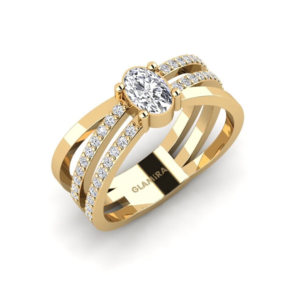 18k Oro Amarillo Anillo Teruel