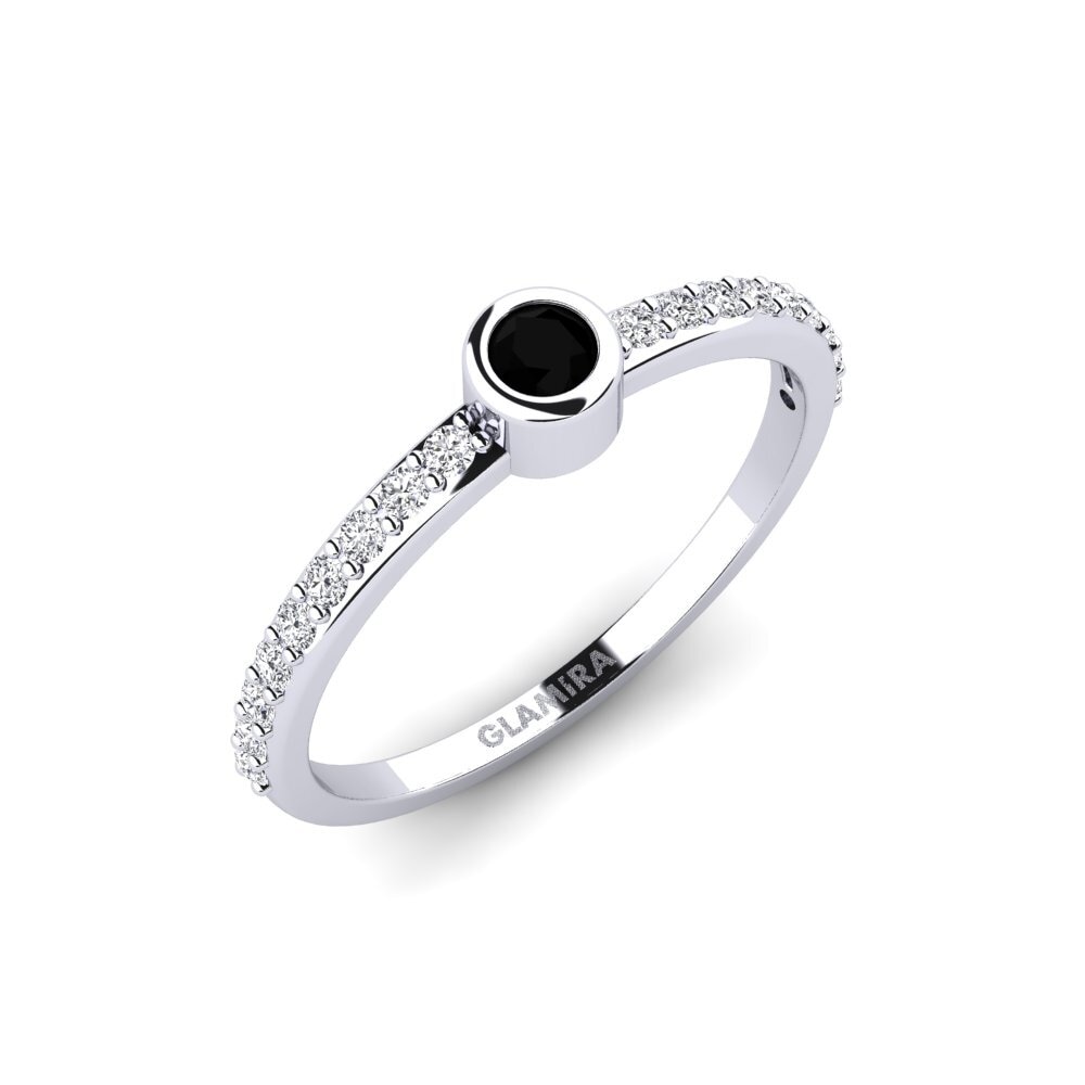 Black Sapphire Engagement Ring Tijola