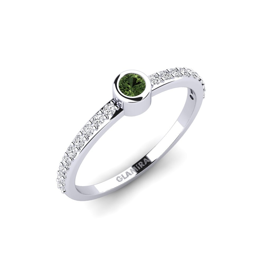 Green Sapphire Engagement Ring Tijola