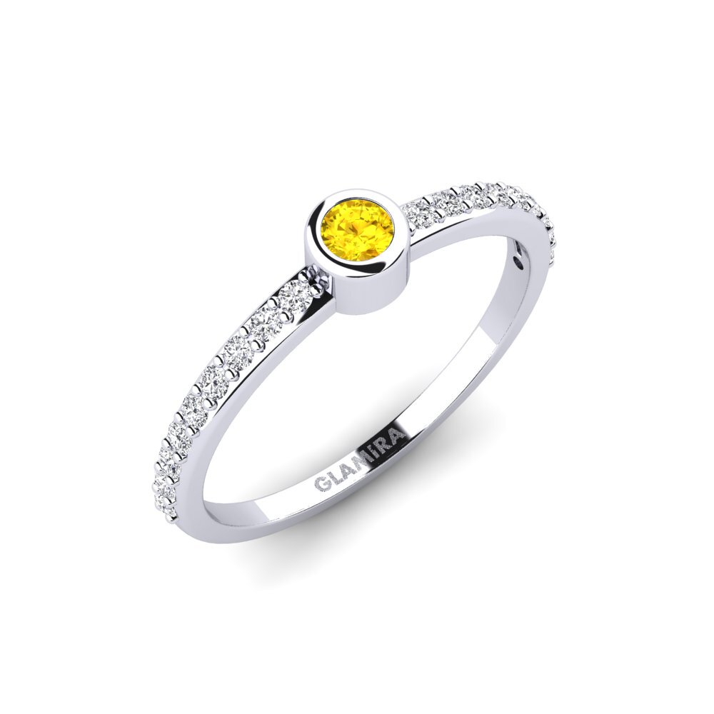 Yellow Sapphire Engagement Ring Tijola