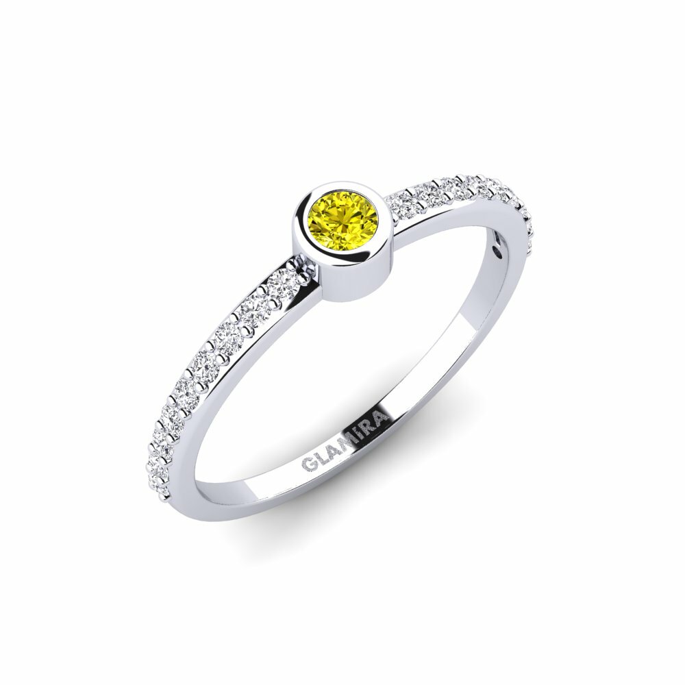 Diamant Jaune Bague de fiançailles Tijola