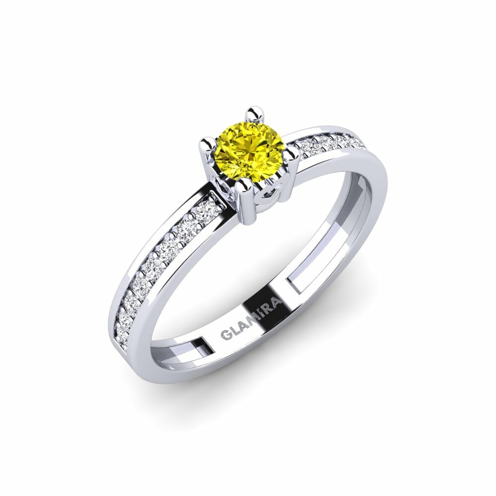 Diamant Jaune Bague de fiançailles Turrillas
