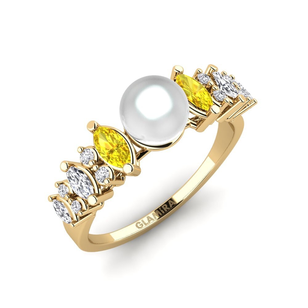 Marquise Gelber Saphir Ring Valence