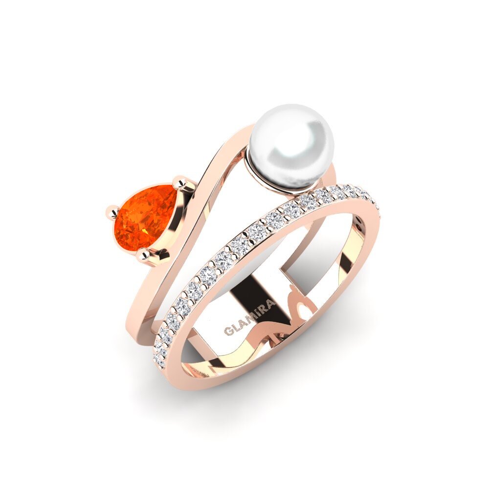 9k Rose Gold Fire-Opal Ring Yevenes