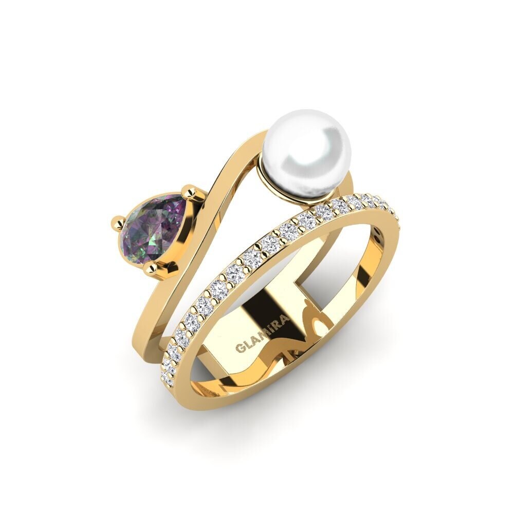 14ct Yellow Gold Mystic Topaz Ring Yevenes