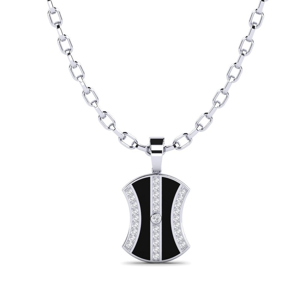 Palladium 950 Diamant Pendentif pour homme Benob