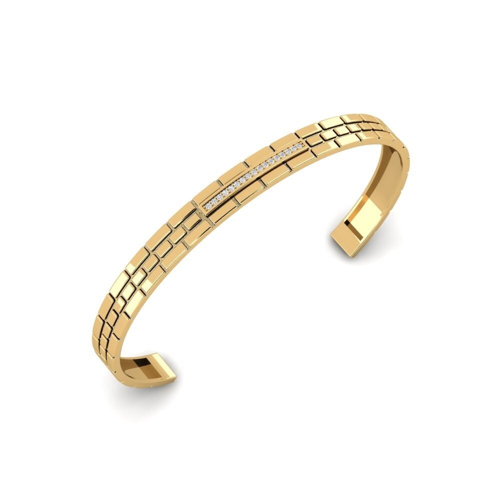 9ct Yellow Gold Lab Grown Diamond Men's Bracelet Curneyess