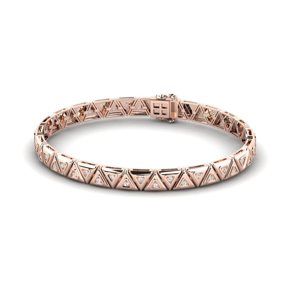 14K Rose Gold Moissanite Men's Bracelet Pesantet
